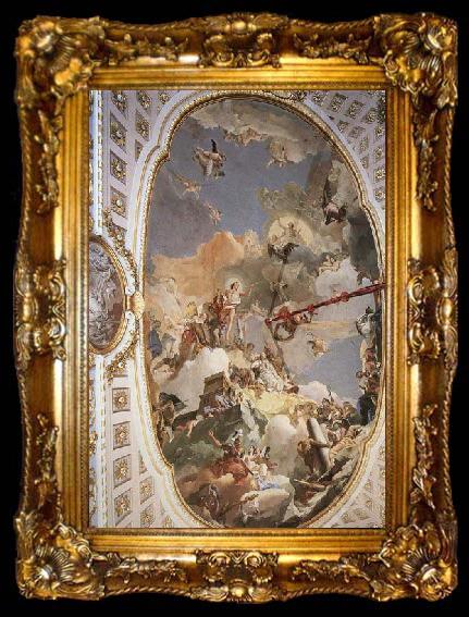 framed  TIEPOLO, Giovanni Domenico The Apotheosis of the Spanish Monarchy, ta009-2